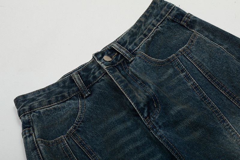 Vintage American retro distressed wide-leg ripped jeans Size US 32 / EU 48 - 3 Thumbnail