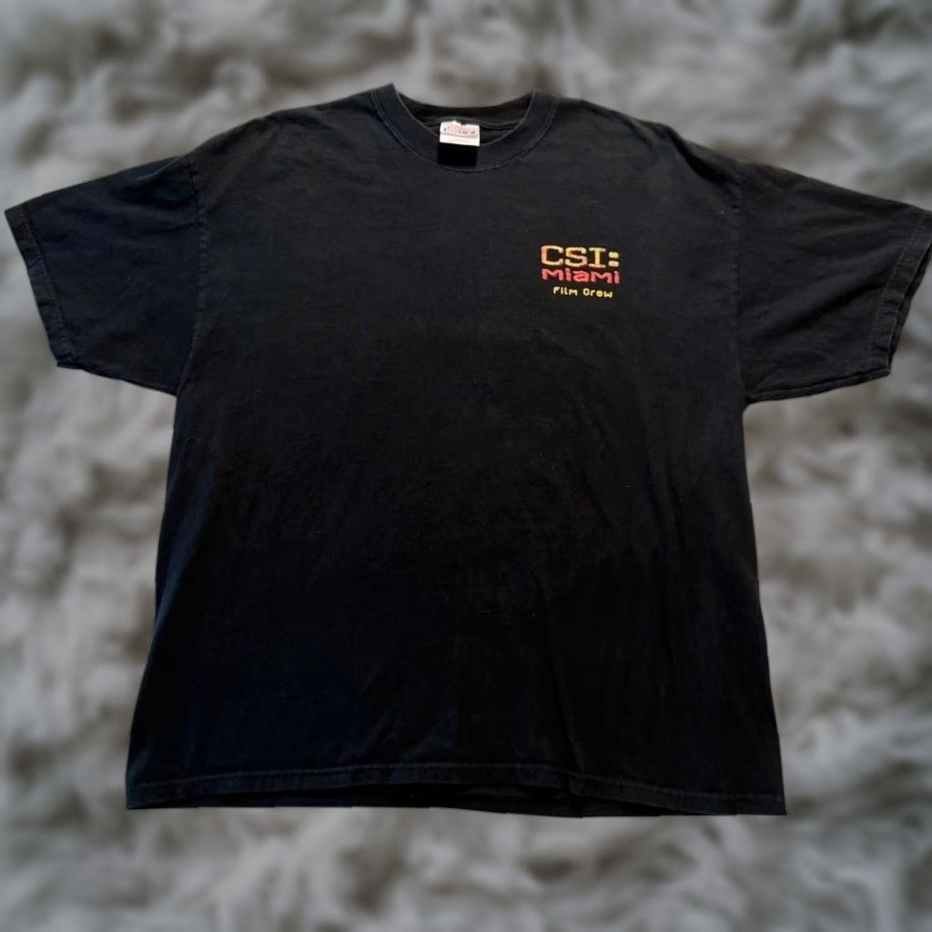 Hanes Rare CSI Miami Crew Member T-Shirt XL TV Show Memorabilia Collectible 2000s Y2K Size US XL / EU 56 / 4 - 1 Thumbnail