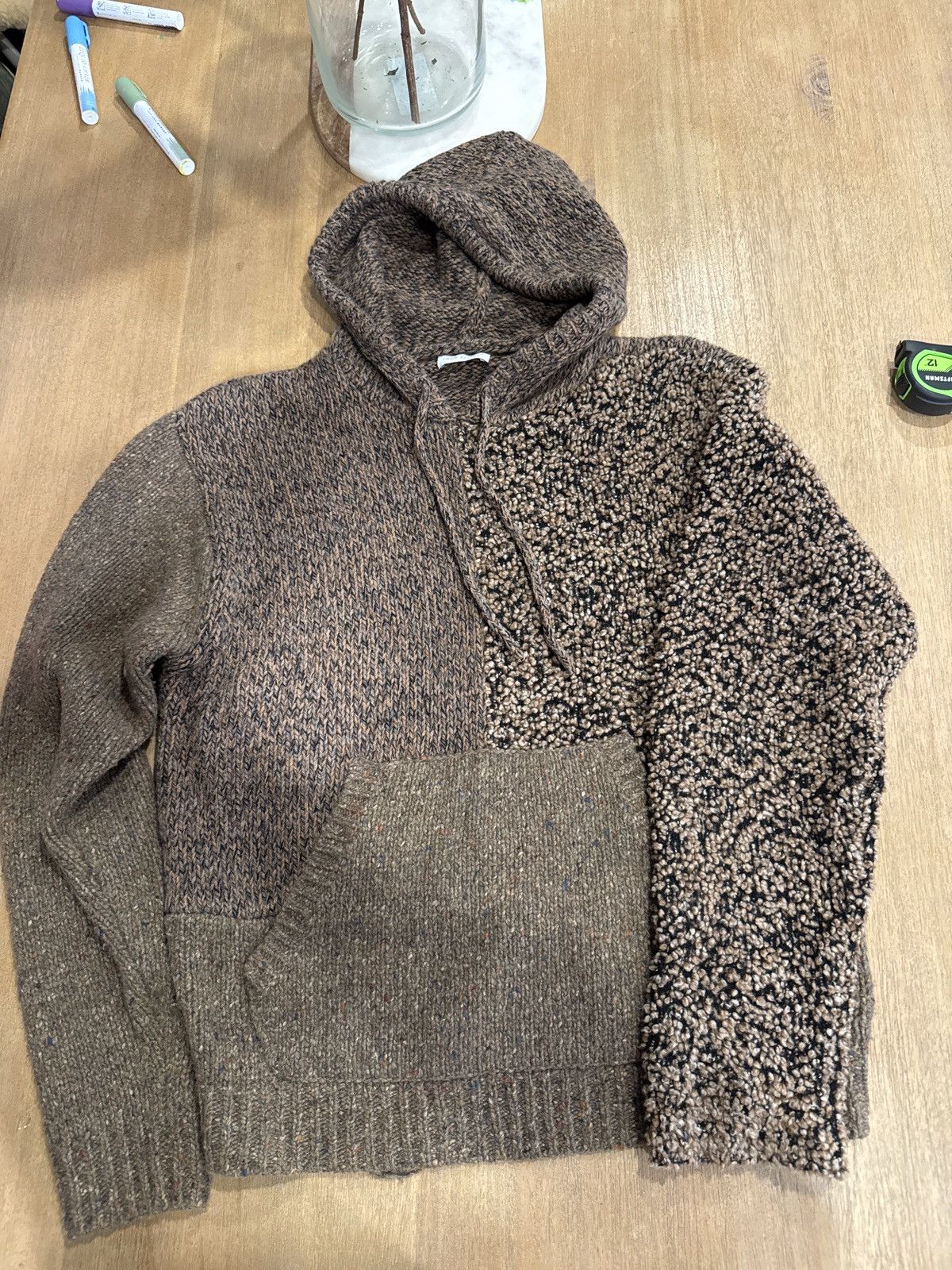 John Elliott John Elliott Knit Distressed Patchwork Hoodie M Size US M / EU 48-50 / 2 - 1 Thumbnail