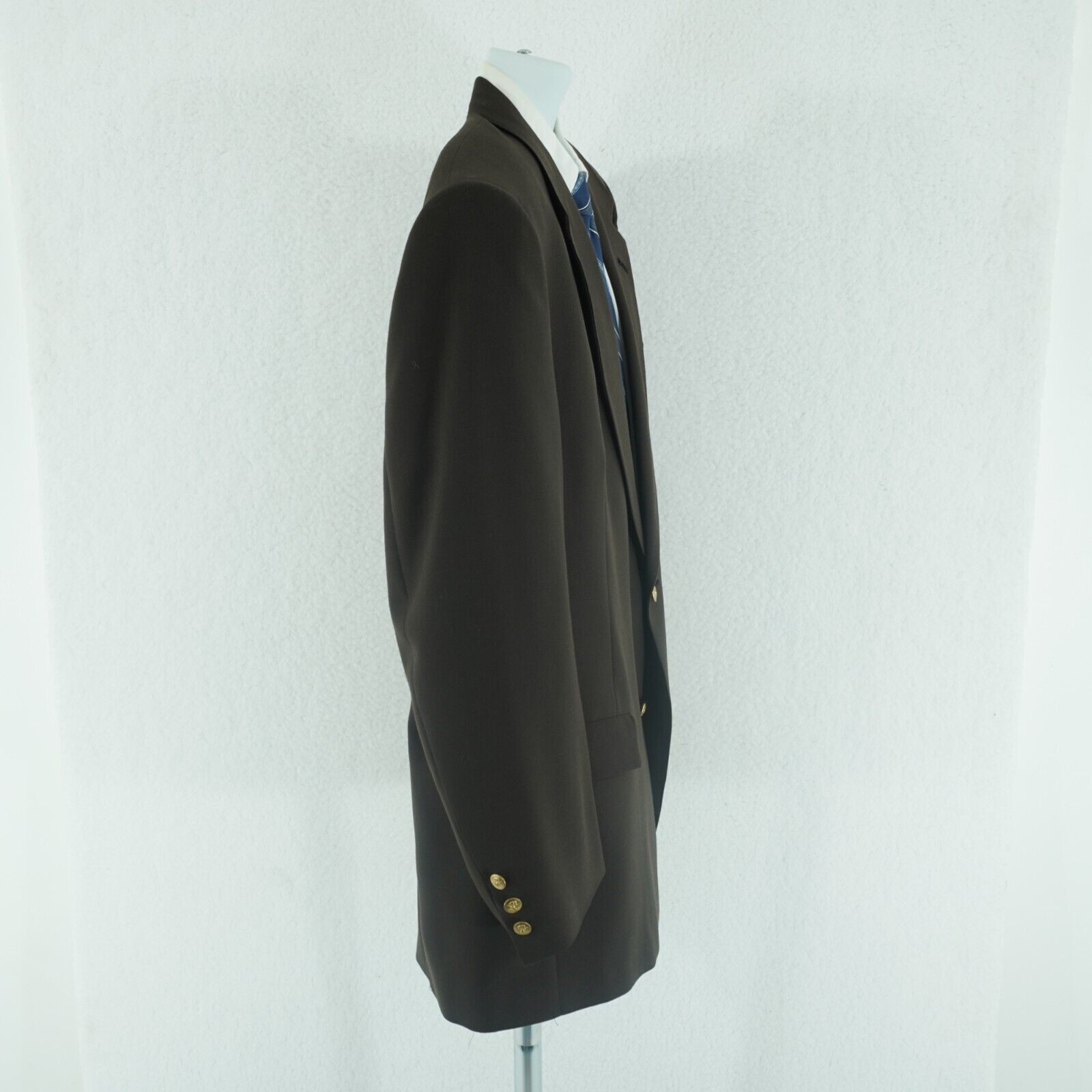Hart Schaffner Marx Jack Nicklaus Golden Bear Wool Brown 2 Gold Button Blazer 44 Size 44L - 7 Thumbnail