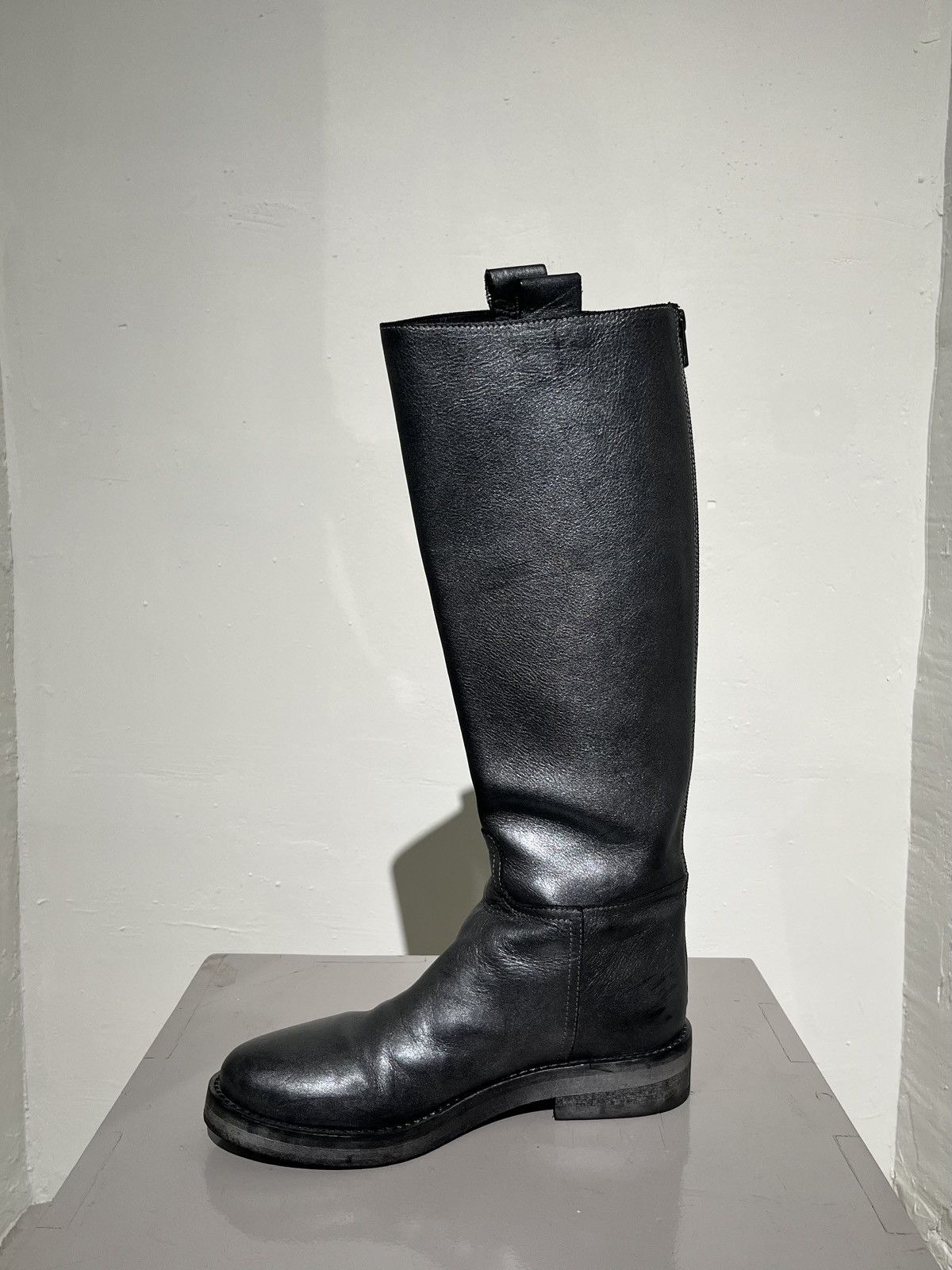 Ann Demeulemeester Fall 2006 Metallic Riding Boots Size US 7.5 / IT 37.5 - 1 Thumbnail