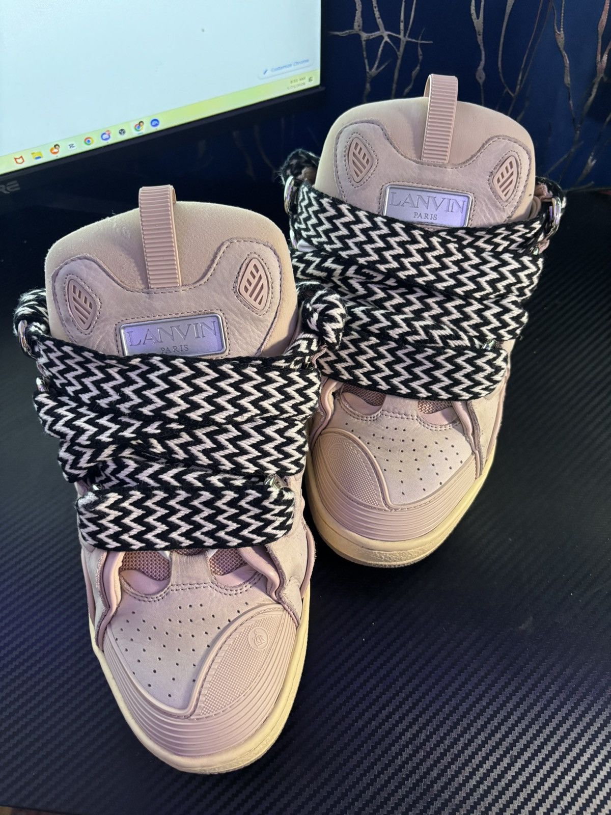 Lanvin Pink Lanvin Curb Sneakers Size US 10 / EU 43 - 1 Thumbnail
