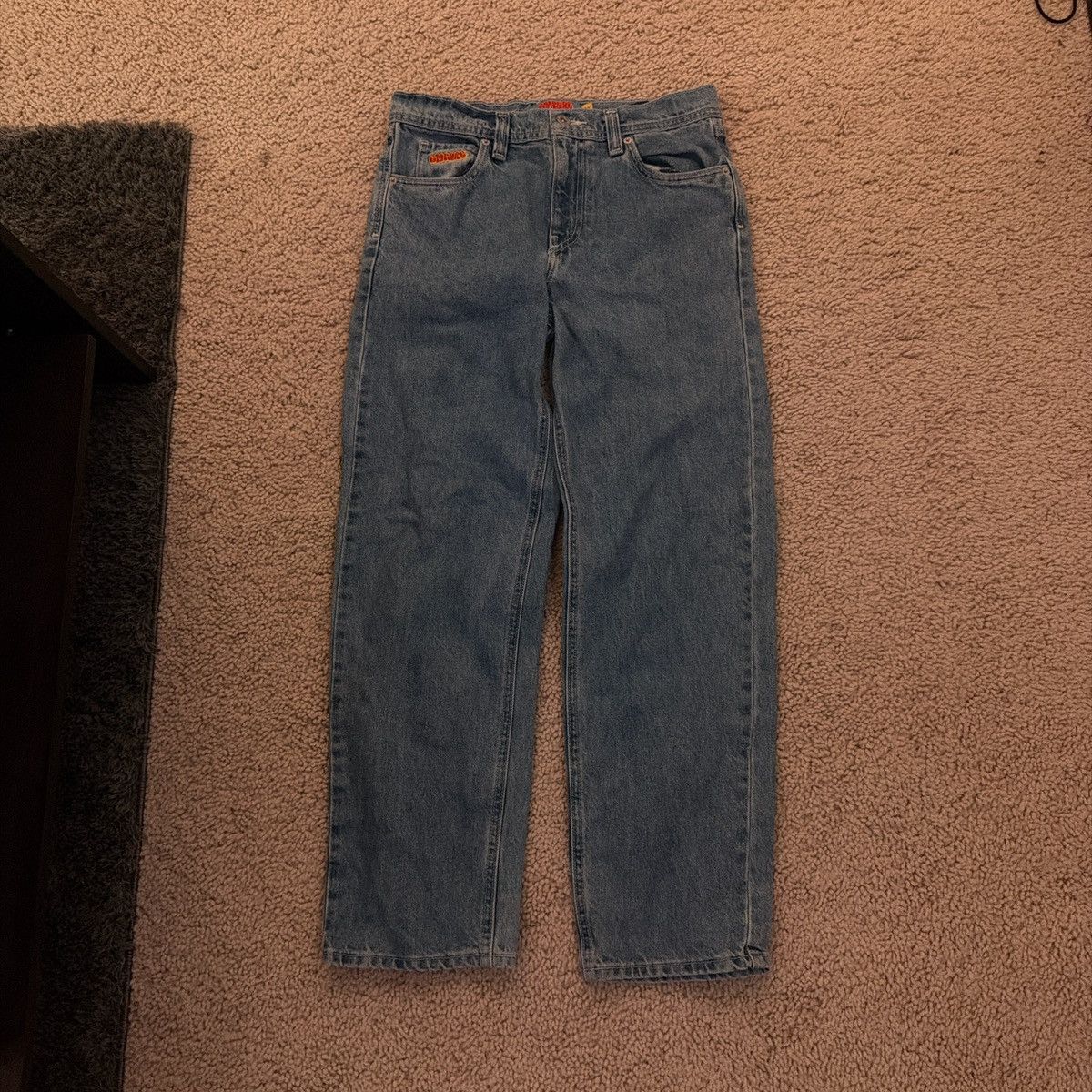 Empyre Empyre Kids Loose Fit Blue Denim Skate Pants Size US 27 - 1 Thumbnail