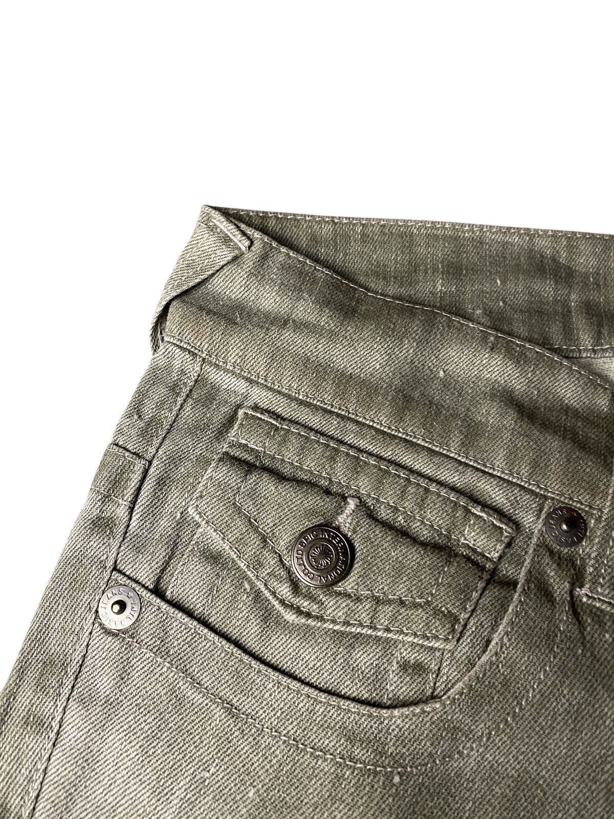If Six Was Nine 2000's Tornado Mart Flared Spiral Rare Color Jeans Size US 30 / EU 46 - 5 Thumbnail