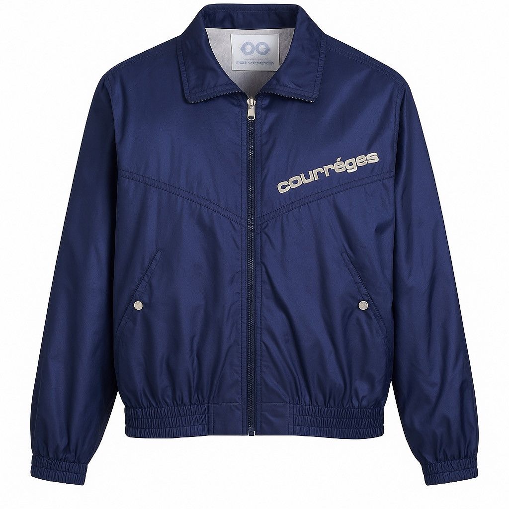 Courreges Vintage Courrèges Paris Sport Futur Windbreaker Jacket Blue Size US L / EU 52-54 / 3 - 1 Thumbnail