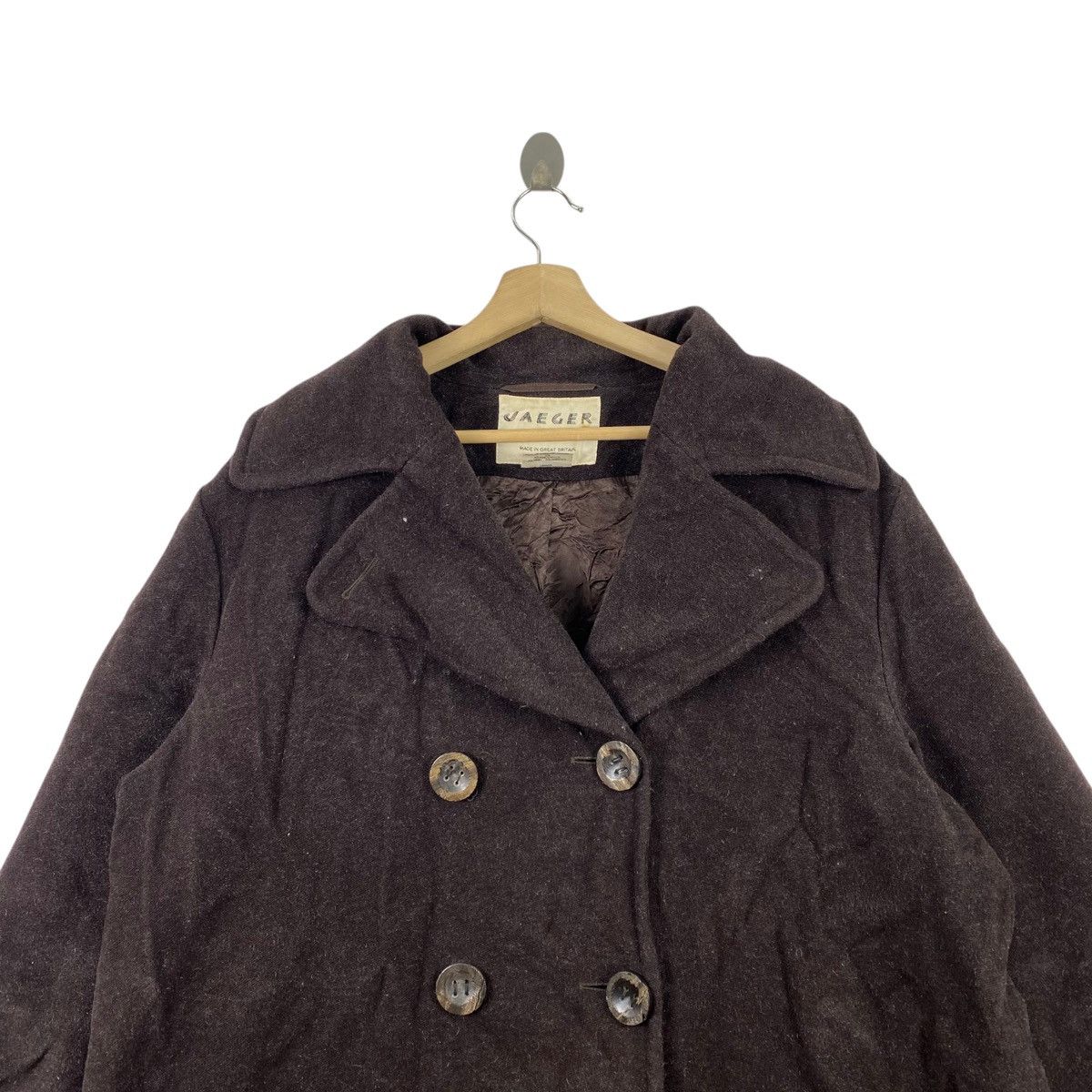 Jaeger Vintage 80s JAEGER Great Britain Pea Coat Size US L / EU 52-54 / 3 - 2 Thumbnail