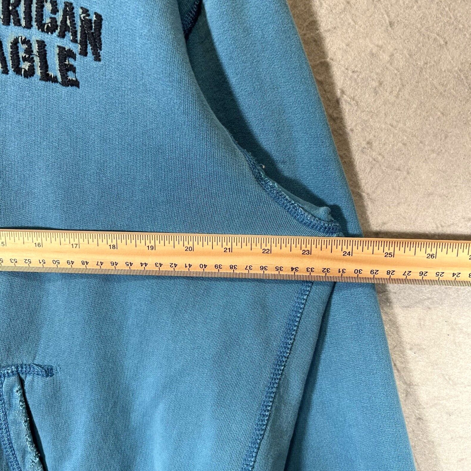 American Eagle Outfitters American Eagle Heavyweight Hoodie Sweatshirt Blue Pullover Size US L / EU 52-54 / 3 - 3 Thumbnail