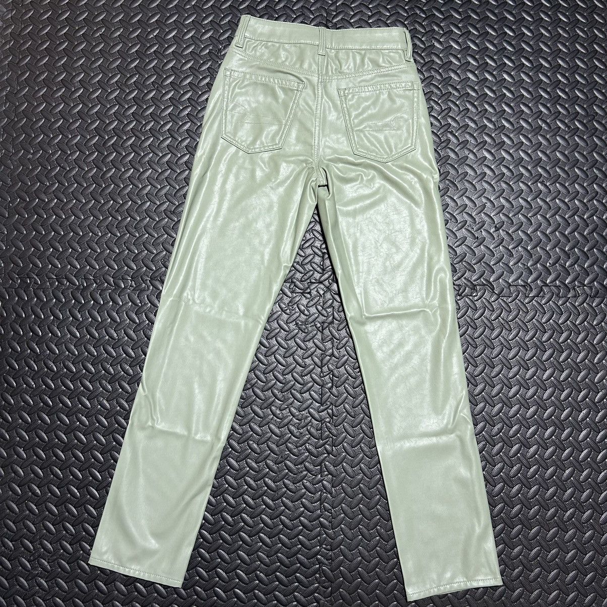 American Eagle Outfitters American Eagle Pants Vegan Leather High Rise Size 00 NEW Size 24" / US 00 / IT 34 - 14 Thumbnail