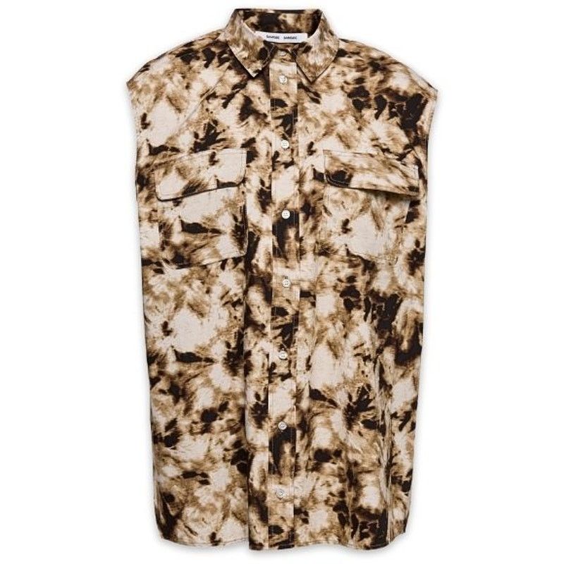 Samsoe Samsoe Samsoe Button-Up Shirt Chest Pockets Camo Multicolor S NWOT Size S / US 4 / IT 40 - 2 Thumbnail