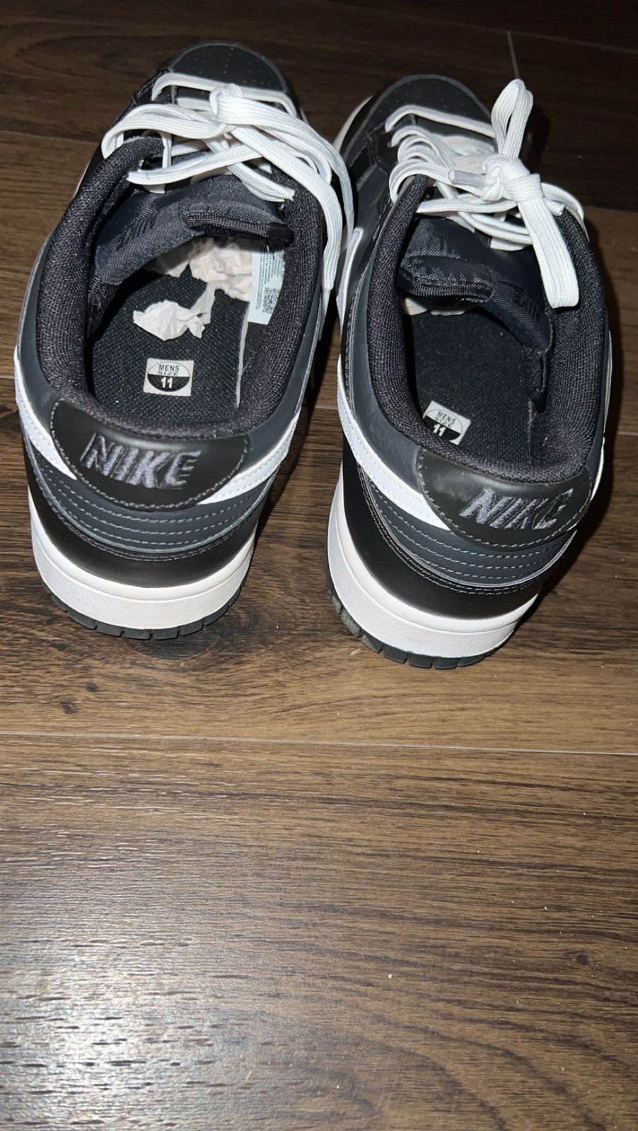 Nike Nike Dunk Low Black White Size US 11 / EU 44 - 5 Thumbnail