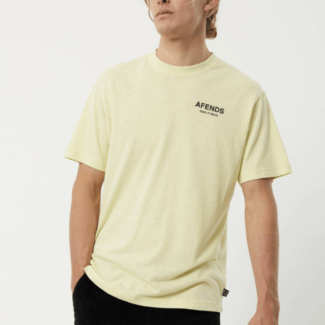 Afends BNWT Afends - Take It Back - Hemp Weed Yellow T-Shirt Medium Size US M / EU 48-50 / 2 - 16 Thumbnail