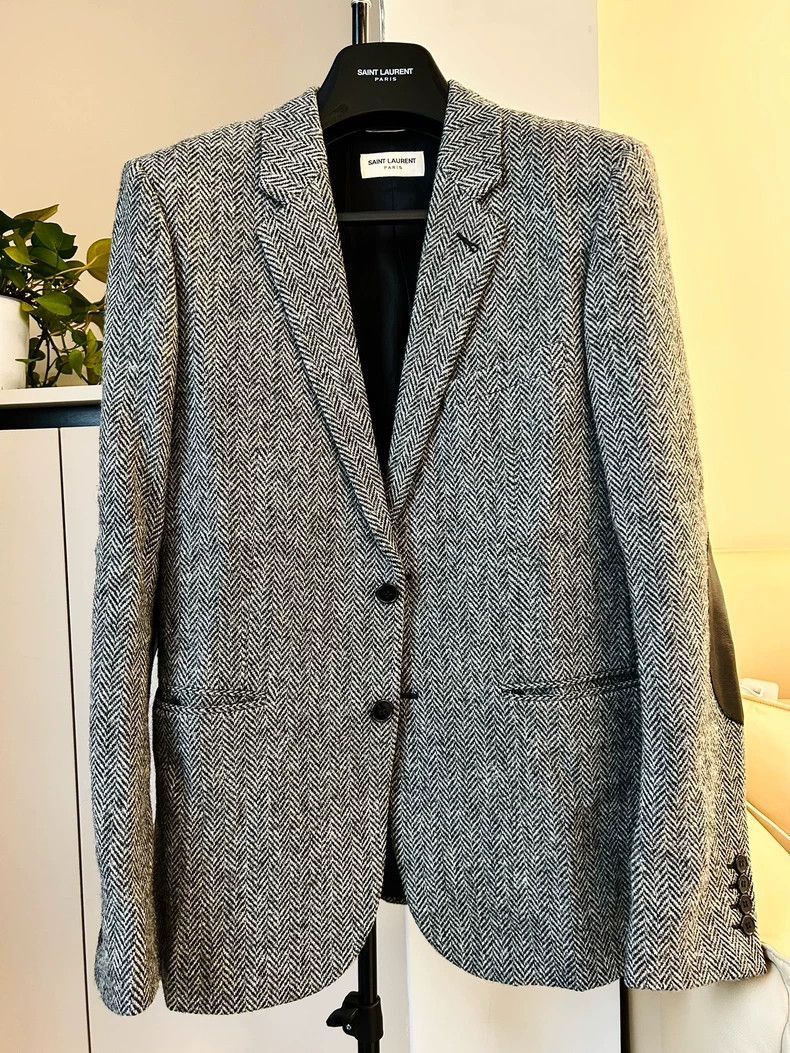 Hedi Slimane Saint Laurent Wool Blazer-2505