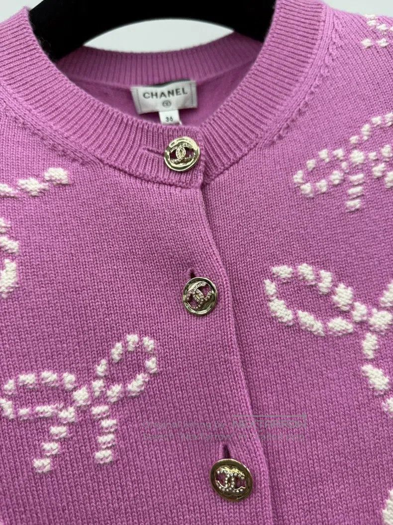 Chanel Chanel Pink bow short-sleeved cardigan coat Size XS / US 0-2 / IT 36-38 - 2 Thumbnail