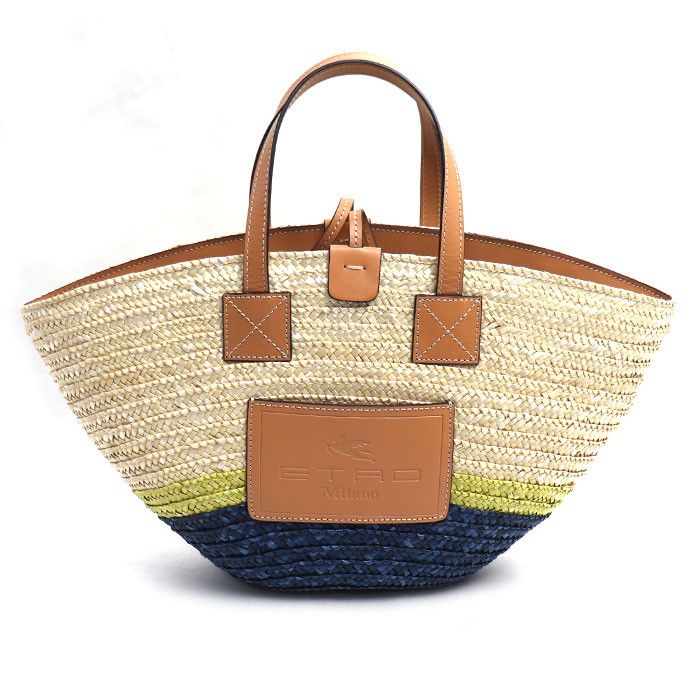 Etro Etro Etro Raffia Bicolor Handbag Plant-based Handbag 1N420-9018 DUTY FREE for USA Size ONE SIZE - 1 Thumbnail
