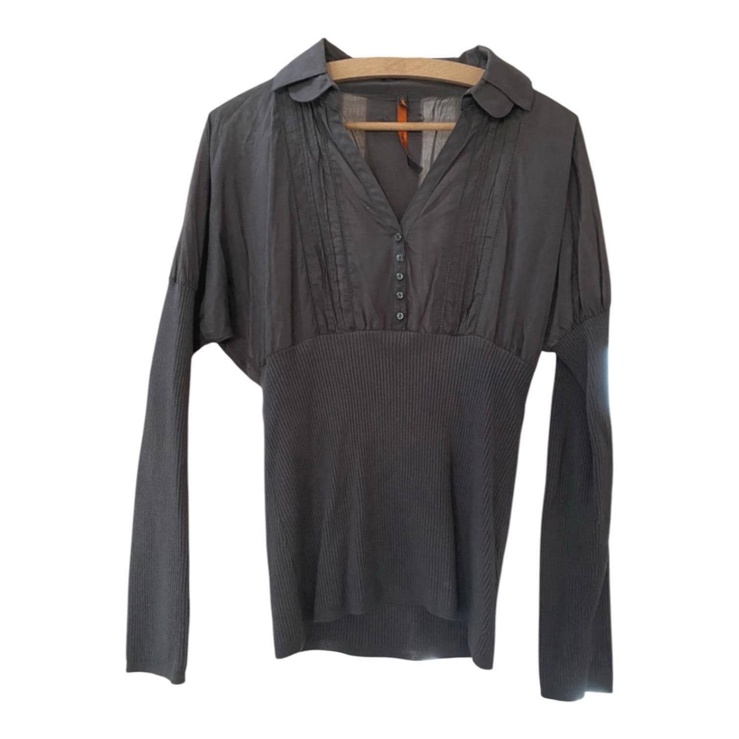 Cop Copine The Cop Copine Grey Long Cuffs Top Size ONE SIZE - 2 Thumbnail