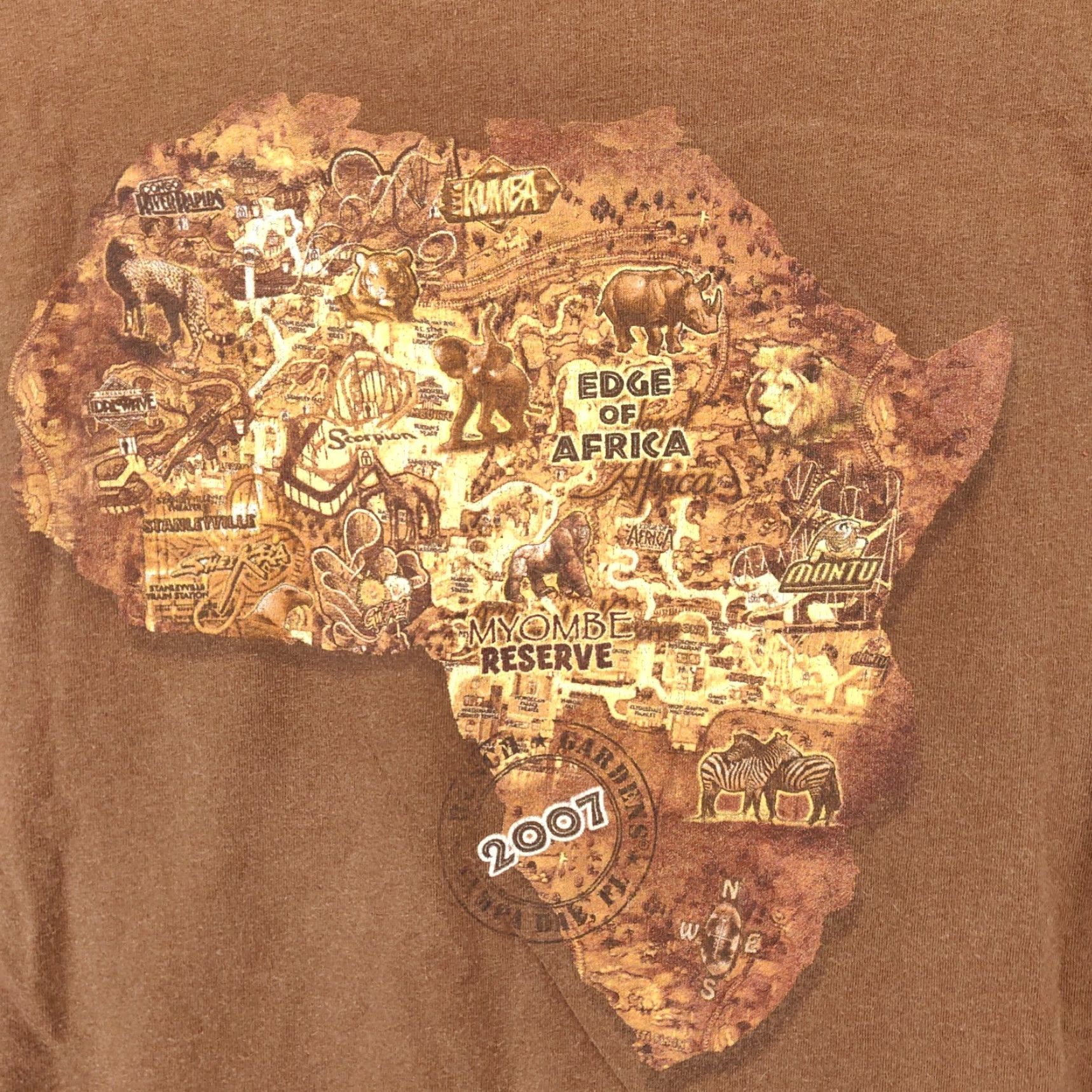 AAA AAA T Shirt Mens L Brown Cotton Crew Neck Short Sleeve Regular Size US L / EU 52-54 / 3 - 6 Thumbnail