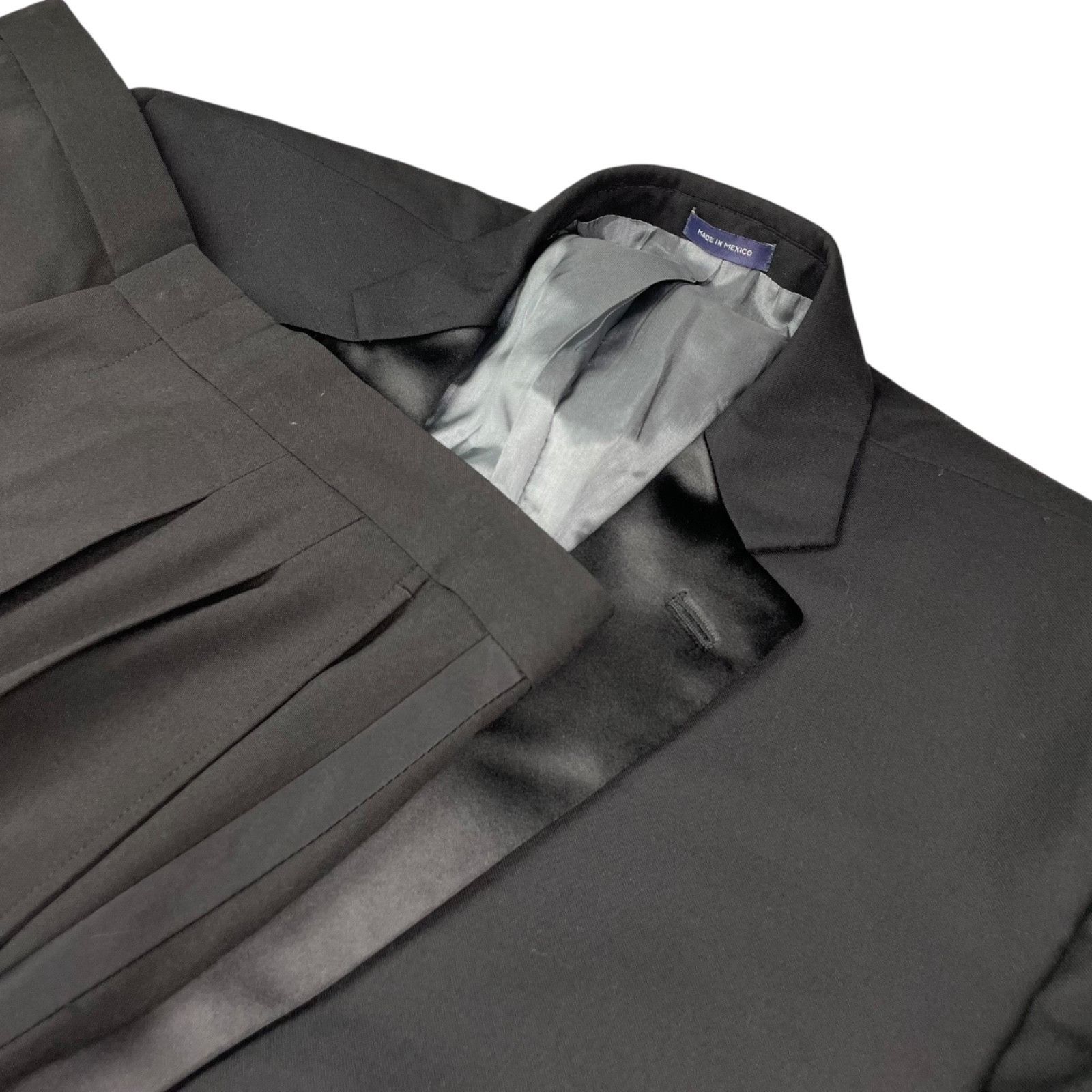 Stafford Stafford Men's Satin Lapel 1-Button Classic Fit Tuxedo Suit Size 52L - 1 Thumbnail