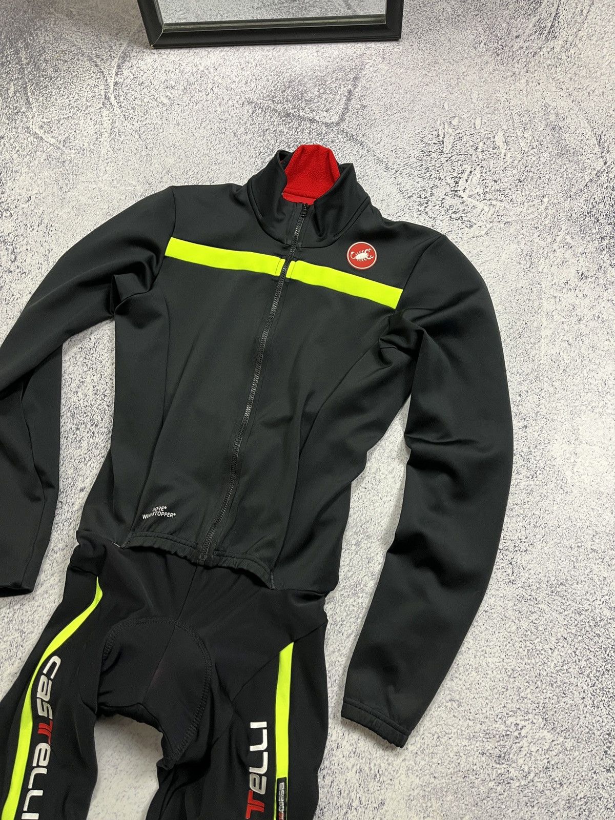 Other Castelli Cycling Jersey Thermosuit Gore Rosso Corsa Bibs Size US L / EU 52-54 / 3 - 6 Thumbnail