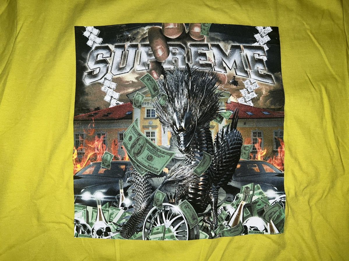 Supreme supreme DRAGON tee - sulfur color Size US XL / EU 56 / 4 - 2 Thumbnail
