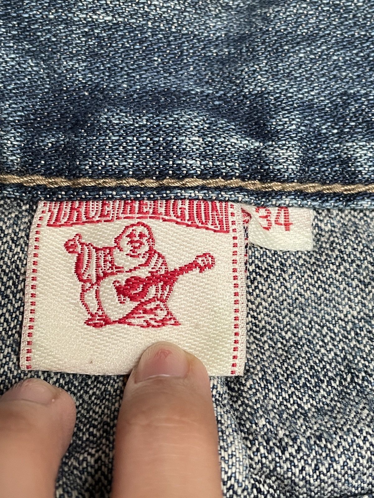 True Religion Rare Design Vintage Brand True Religion Baggy Jeans 1990s Size US 34 / EU 50 - 12 Thumbnail