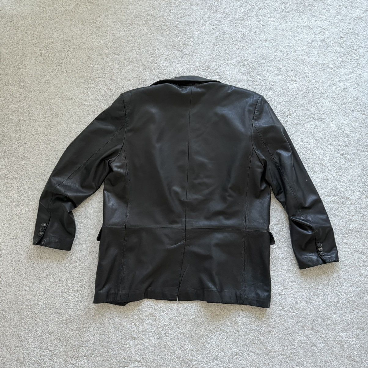 Salvatore Ferragamo Salvatore Ferragamo Leather Blazer Size 52R - 6 Thumbnail