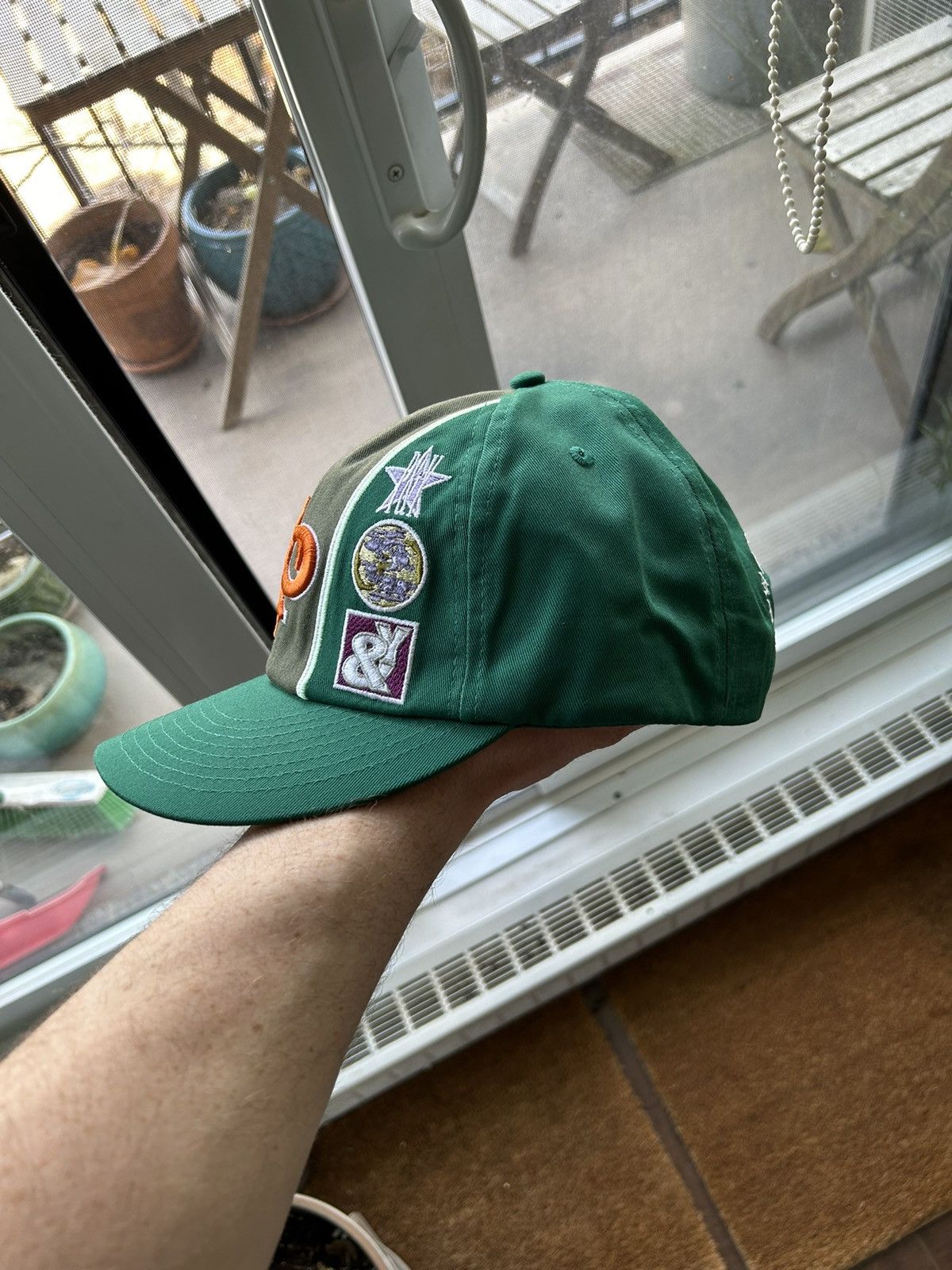 Punk and Yo Green P 2x3 cap | Grailed