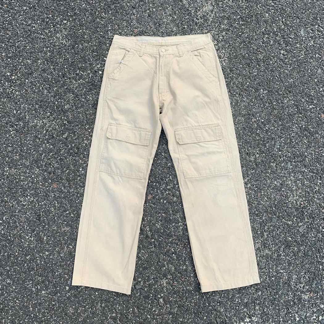 image of Brooklyn Cloth&mfg Co x Made In USA Steals Brooklyn Overall Co. Big Pocket Duck Canvas Pants in Bei