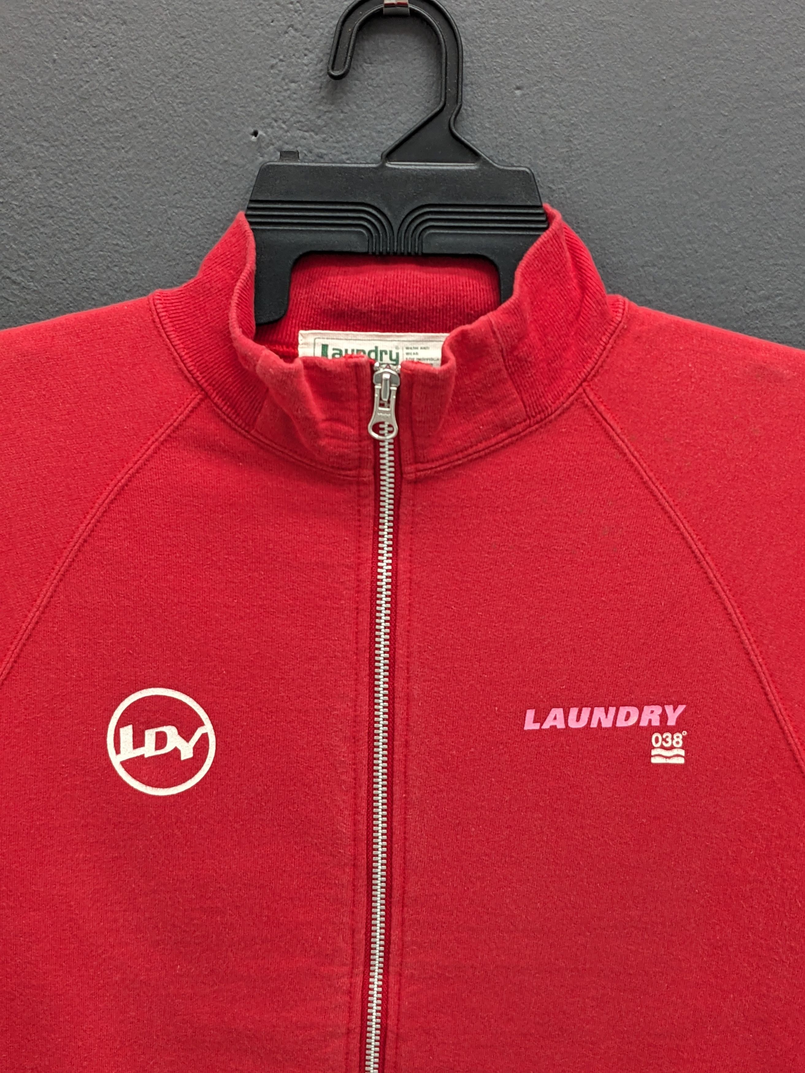 Japanese Brand Vintage Laundrt 038° LDY Logo Mock-Neck Full-Zip Sweatshirt Size US S / EU 44-46 / 1 - 5 Thumbnail