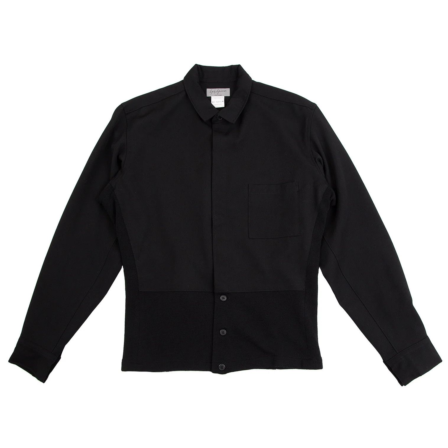 Yohji Yamamoto Yohji Yamamoto Ribbed Cuff Knit Wool Shirt Size US M / EU 48-50 / 2 - 1 Thumbnail