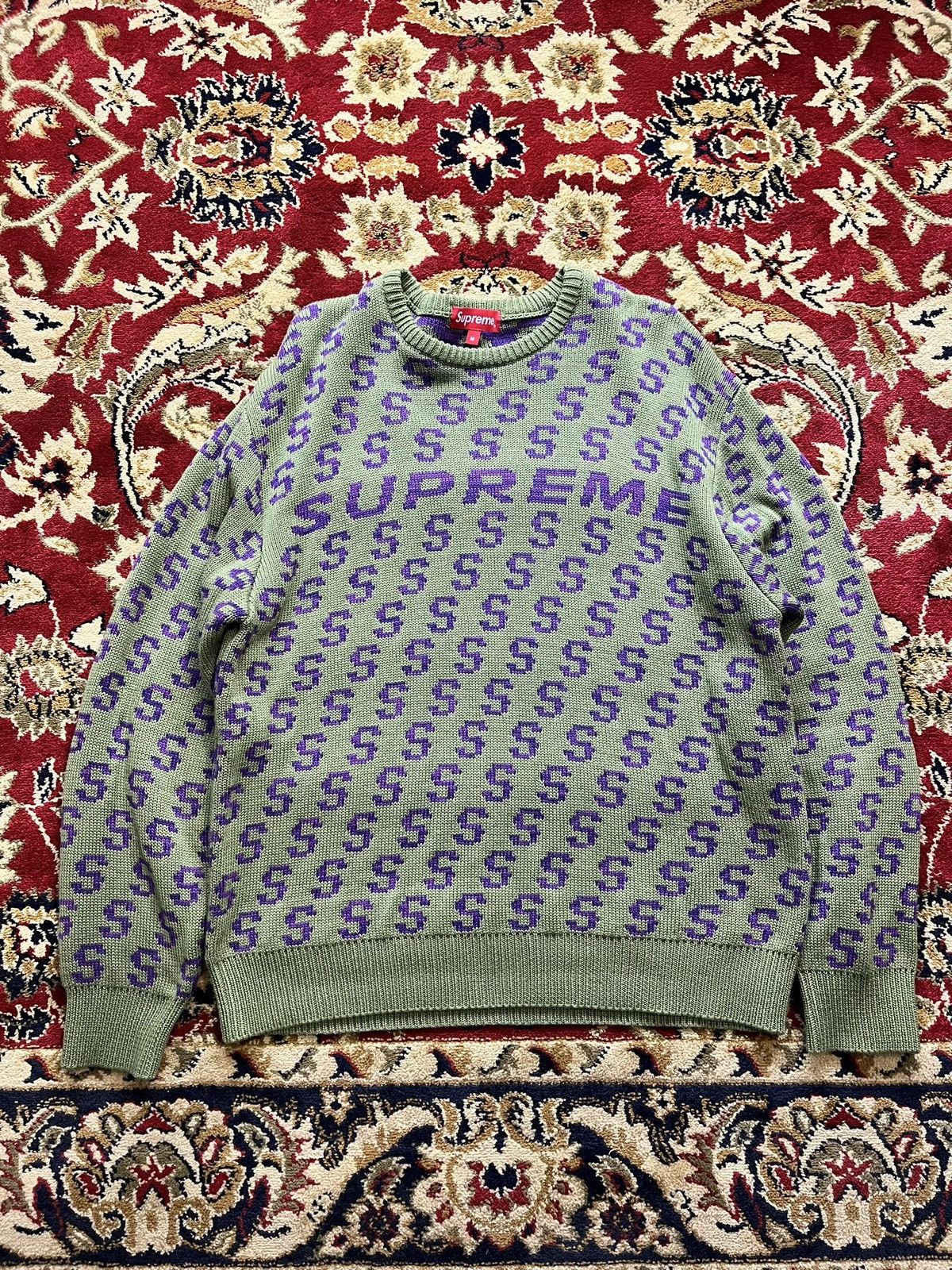 Supreme S Repeat Sweater (Olive)