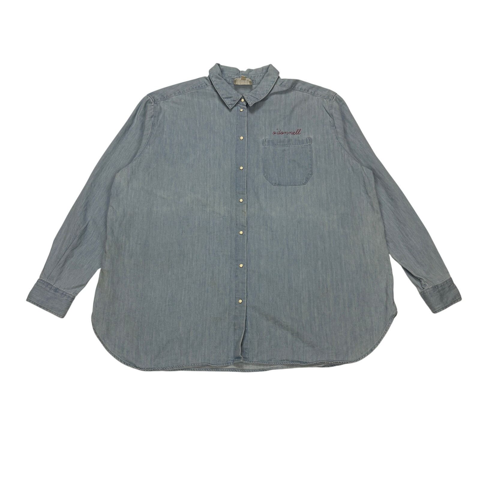 Sezane Sezane Embroidered Tomboy Oversized Button Up Shirt 42 Size M / US 6-8 / IT 42-44 - 1 Thumbnail