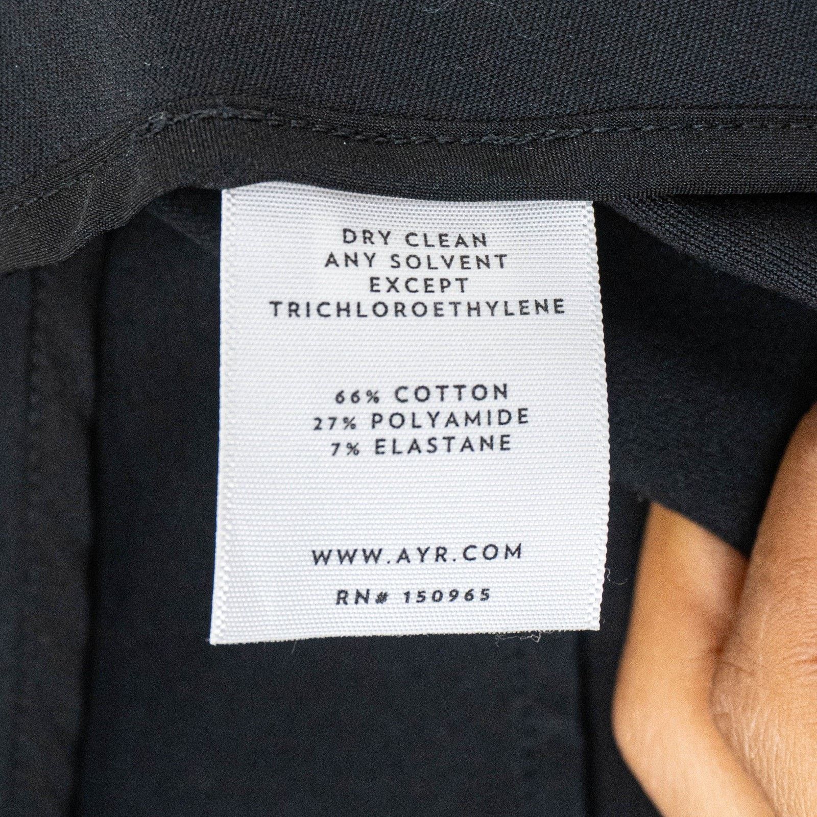 AYR AYR the Sizzle Split cuff stretch pants in black size 6 Size 28" / US 6 / IT 42 - 6 Thumbnail