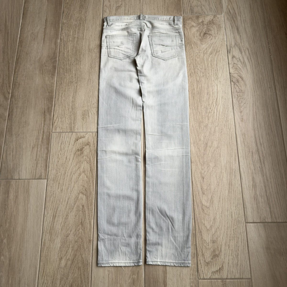 Dior Homme SS2006 Hedi Slimane Light Grey Skinny Denim Jeans Size US 28 / EU 44 - 2 Thumbnail