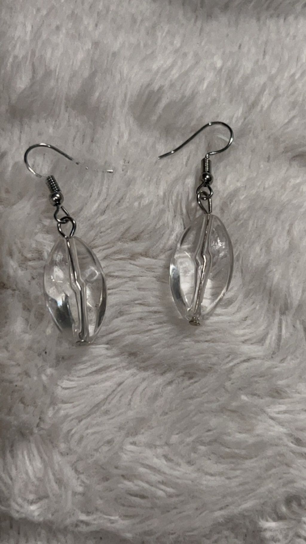 The Unbranded Brand Women's Unbranded Clear & Silver Beaded Drop Earrings One Si Size ONE SIZE - 1 Thumbnail