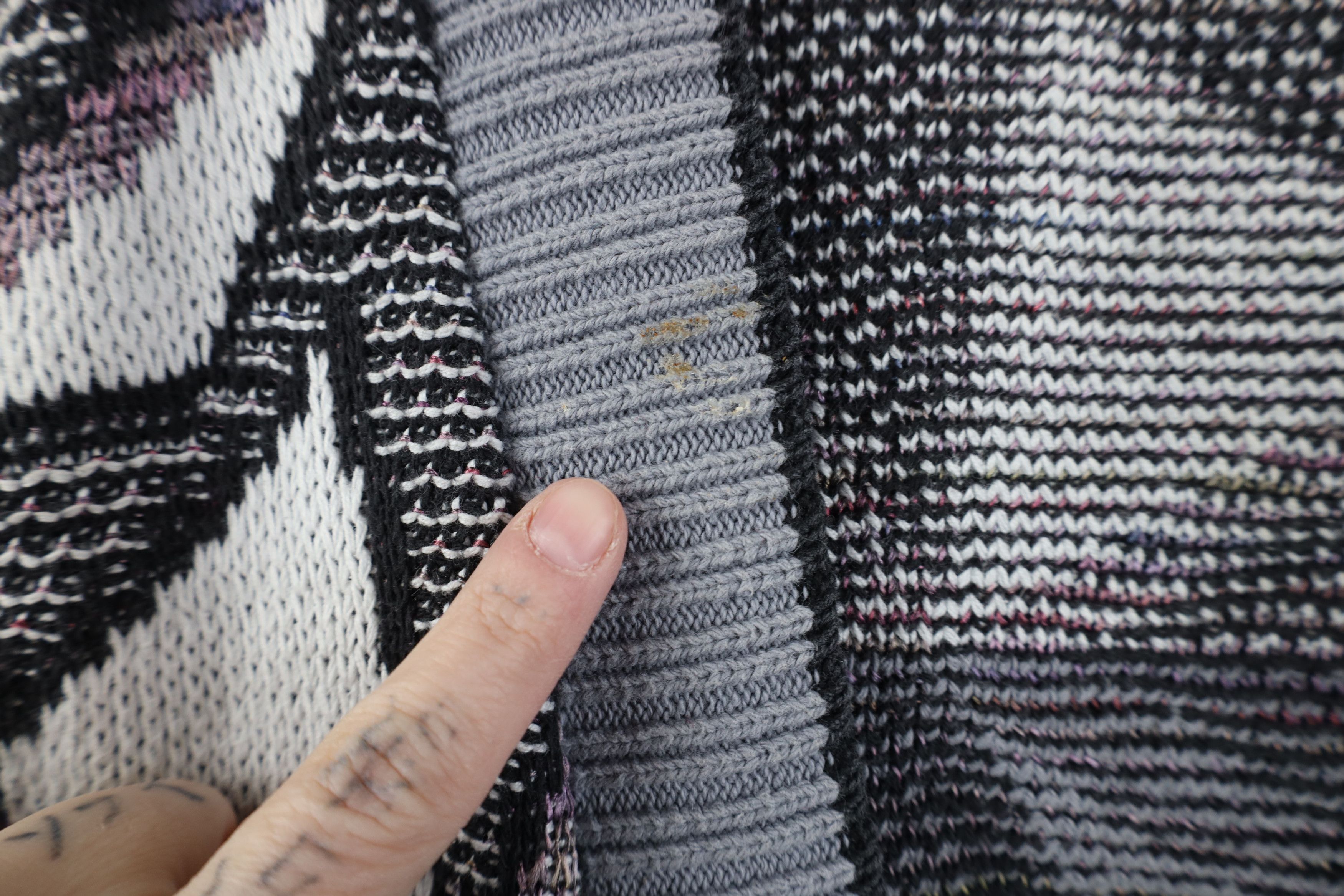 Vintage Vintage 90s Streetwear Geometric Knit Cardigan Sweater USA Size US XXL / EU 58 / 5 - 4 Thumbnail
