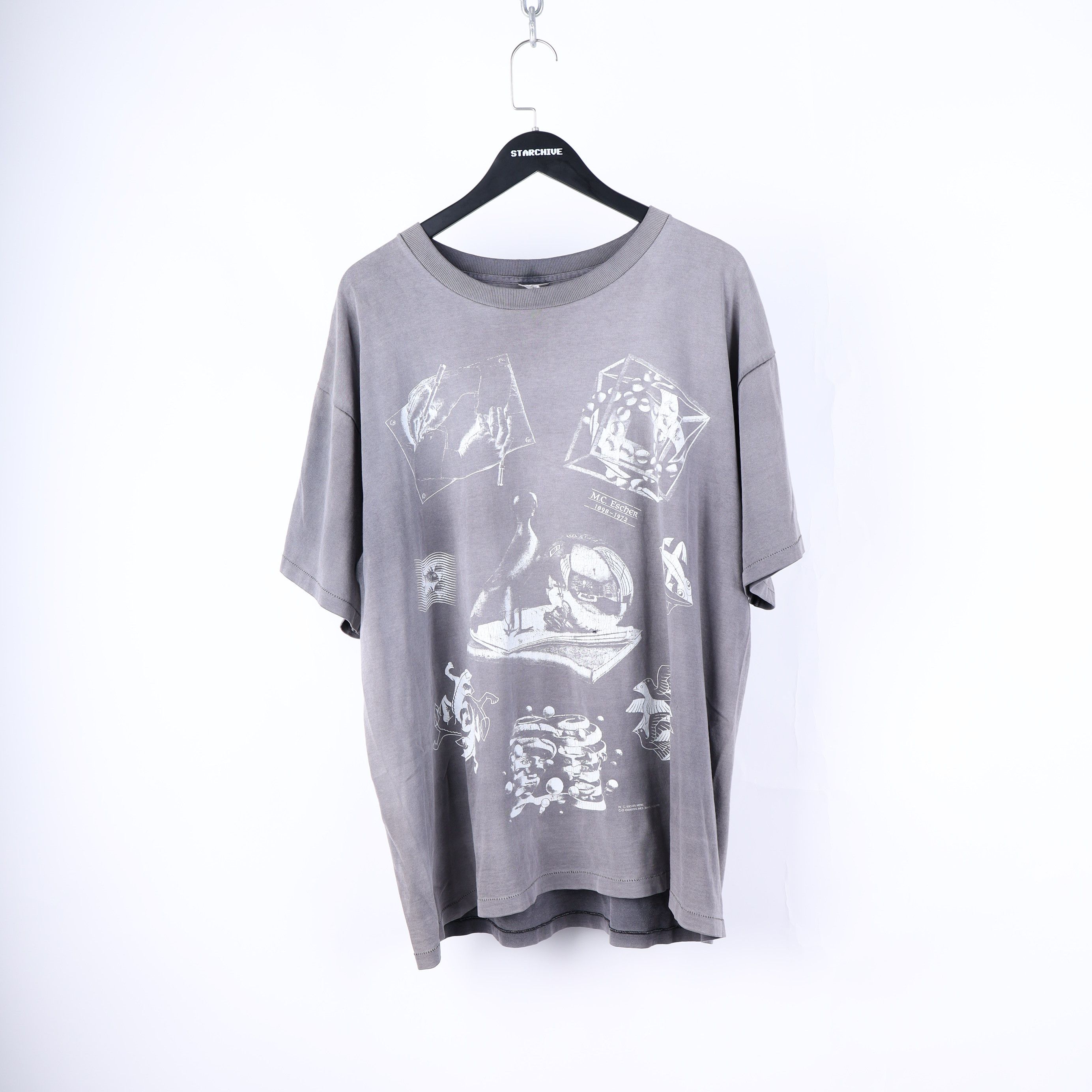 Vintage MC Esher Faded Tee Size US XL / EU 56 / 4 - 3 Thumbnail