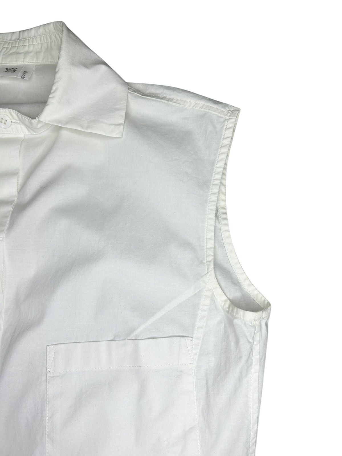 Y's Darted Sleeveless Button-Up Shirt Size XS / US 0-2 / IT 36-38 - 5 Thumbnail