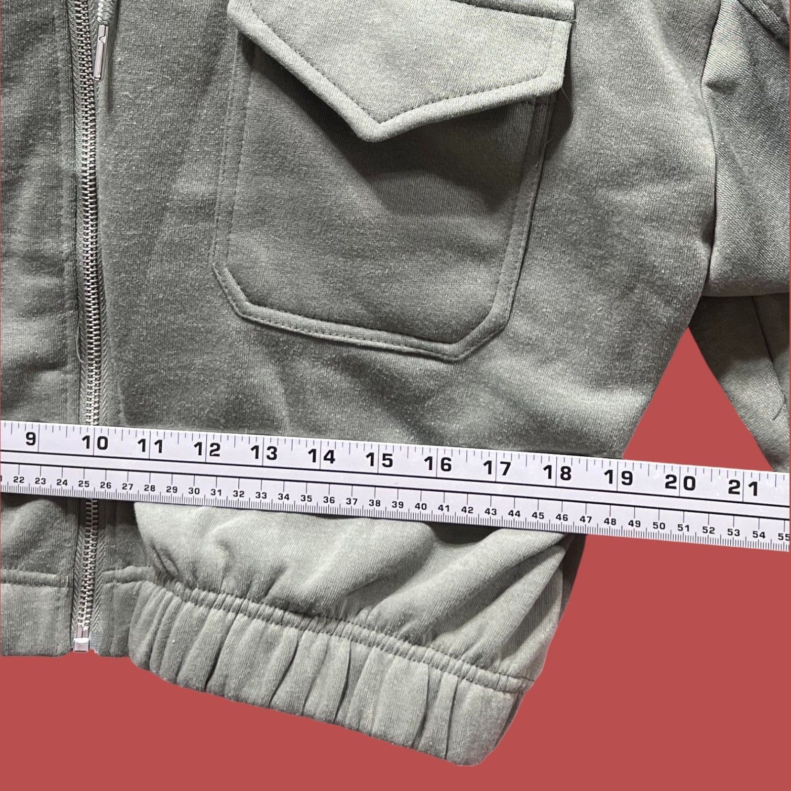 Other Love Mood - Women's Long Sleeve Hooded Sweat - Olive Green - Size L / US 10 / IT 46 - 3 Thumbnail