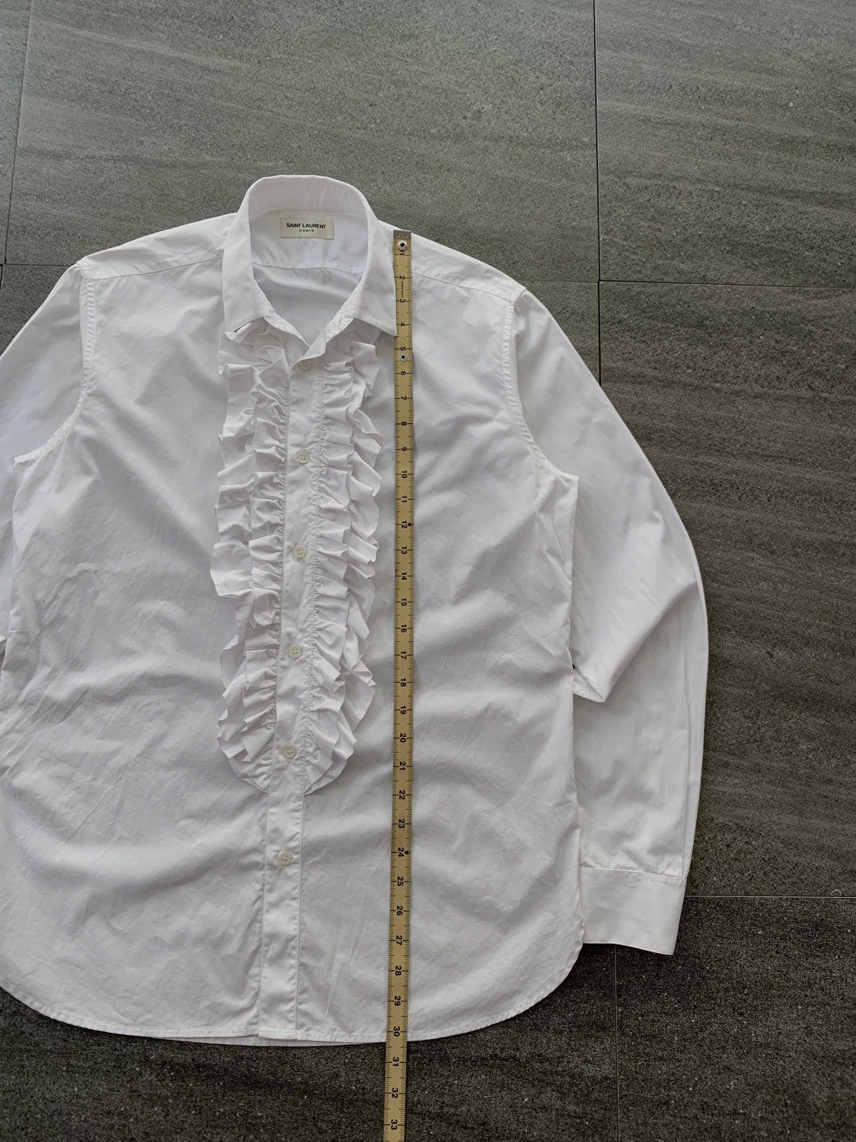 Saint Laurent Paris FREE TAX! Ruffled Ls Shirt by Hedi Slimane Size US M / EU 48-50 / 2 - 12 Thumbnail