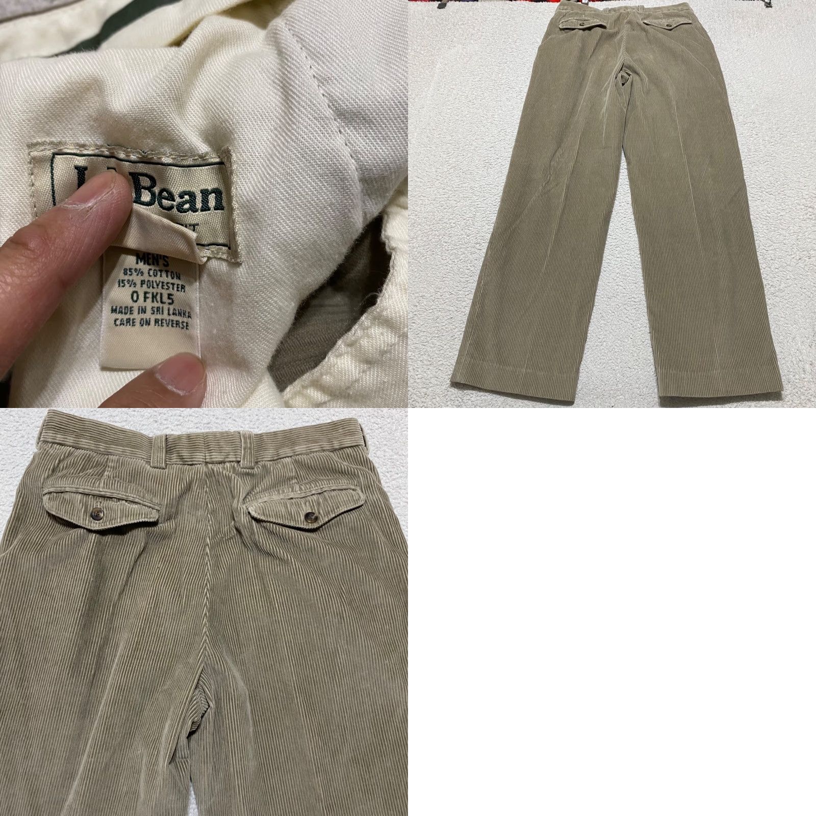 Vintage L.L. Bean Mens Pants 34 Solid Brown Corduroy Inseam 31" High Rise Straight Leg Pants Regular Rise Size US 32 / EU 48 - 8 Thumbnail