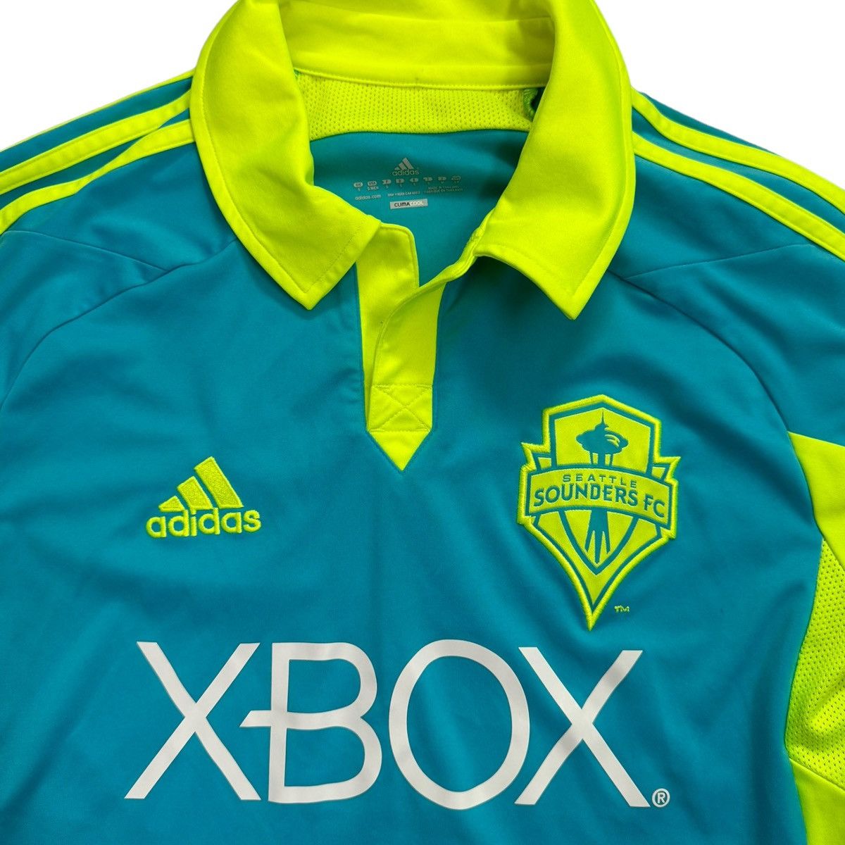 Adidas Seattle Sounders 3rd kit 2012-13 Xbox Cyan Adidas Size US S / EU 44-46 / 1 - 2 Thumbnail
