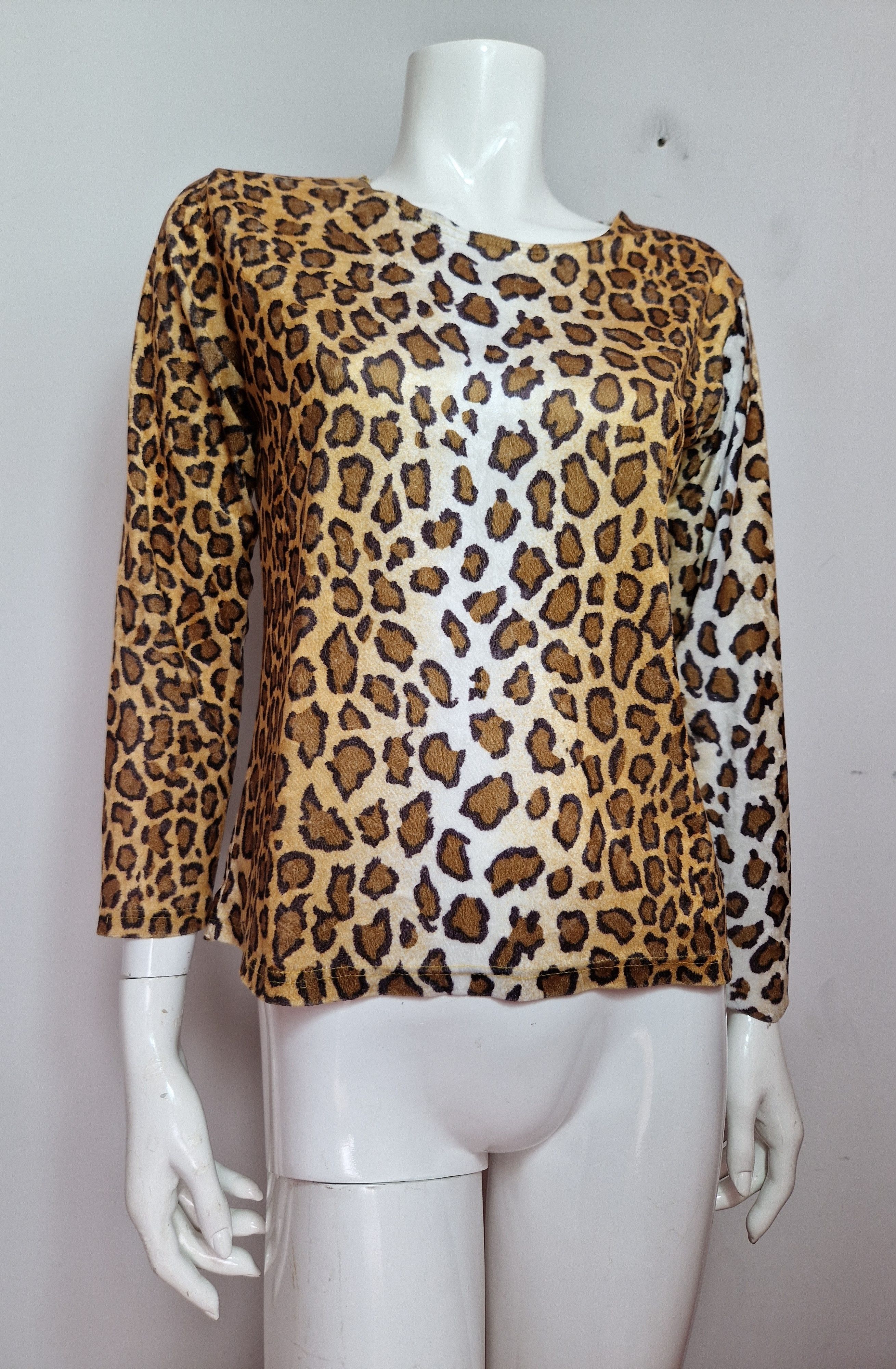 Vintage vintage panther leopard print velvet mesh top gaultier Size S / US 4 / IT 40 - 3 Thumbnail