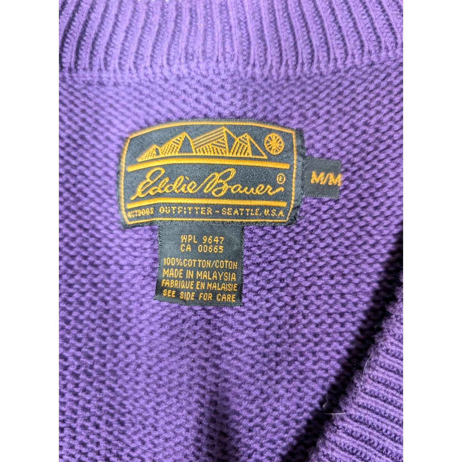 Eddie Bauer Eddie Bauer Sweater Vest Mens Medium Purple V-Neck Knit Pullover Golf Layering Size US M / EU 48-50 / 2 - 4 Thumbnail