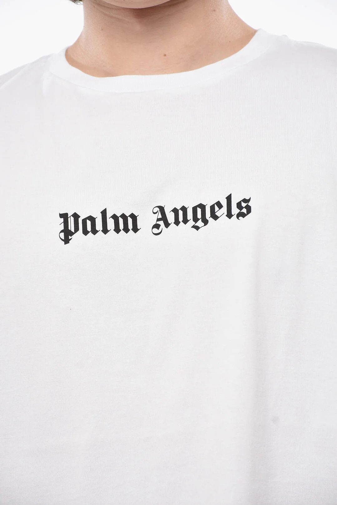 Palm Angels og1mm0226 Contrast Logo Crewneck T-Shirt in White Size US L / EU 52-54 / 3 - 3 Thumbnail