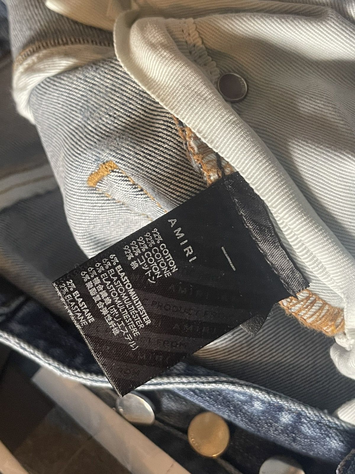 Amiri Amiri Blue Plaid Spellout Jeans Size US 32 / EU 48 - 7 Thumbnail