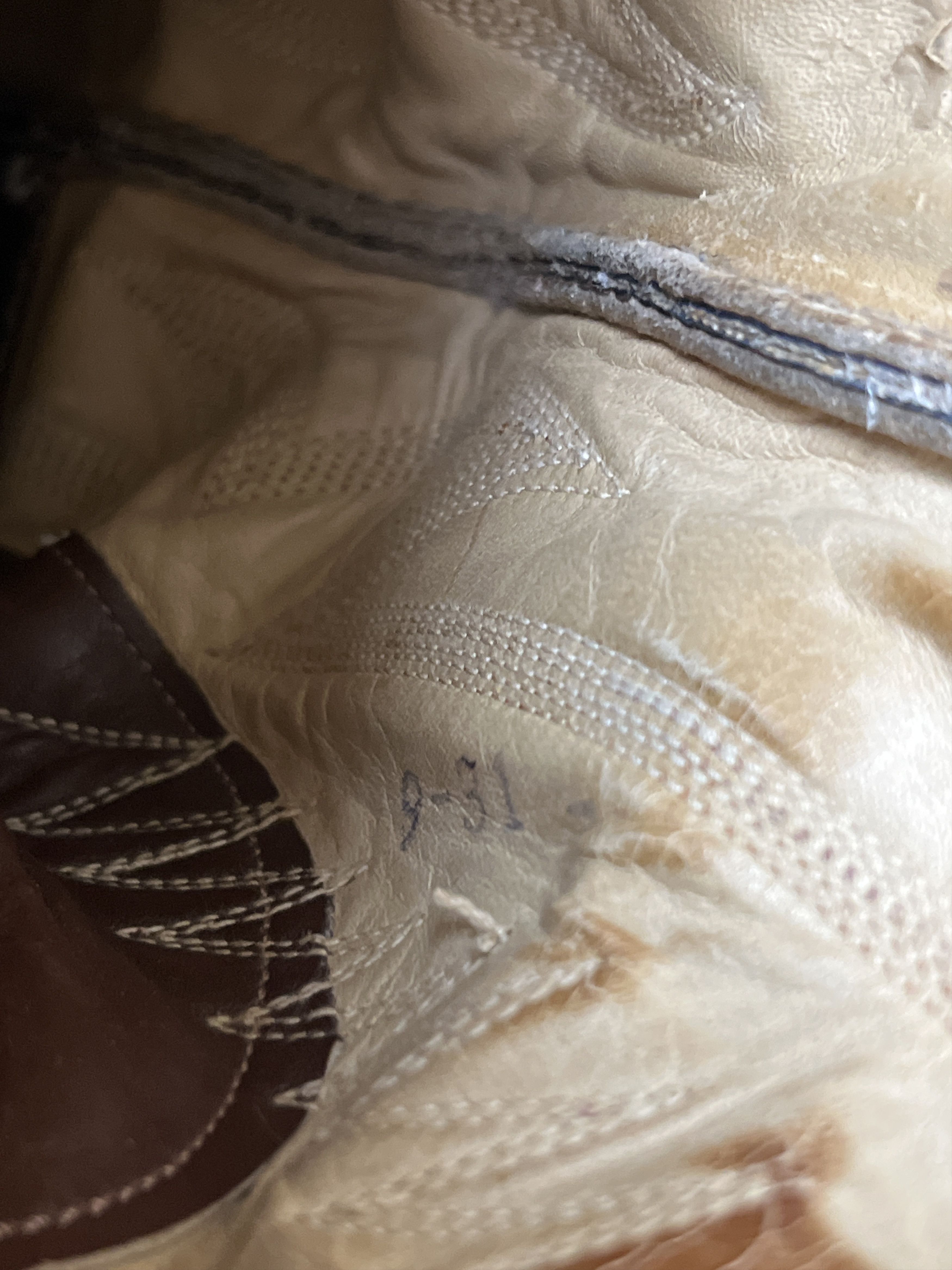 Other 1980s VINTAGE TEXTURED LEATHER WESTERN COWBOY BOOTS - 5106 Size US 10.5 / EU 43-44 - 10 Thumbnail