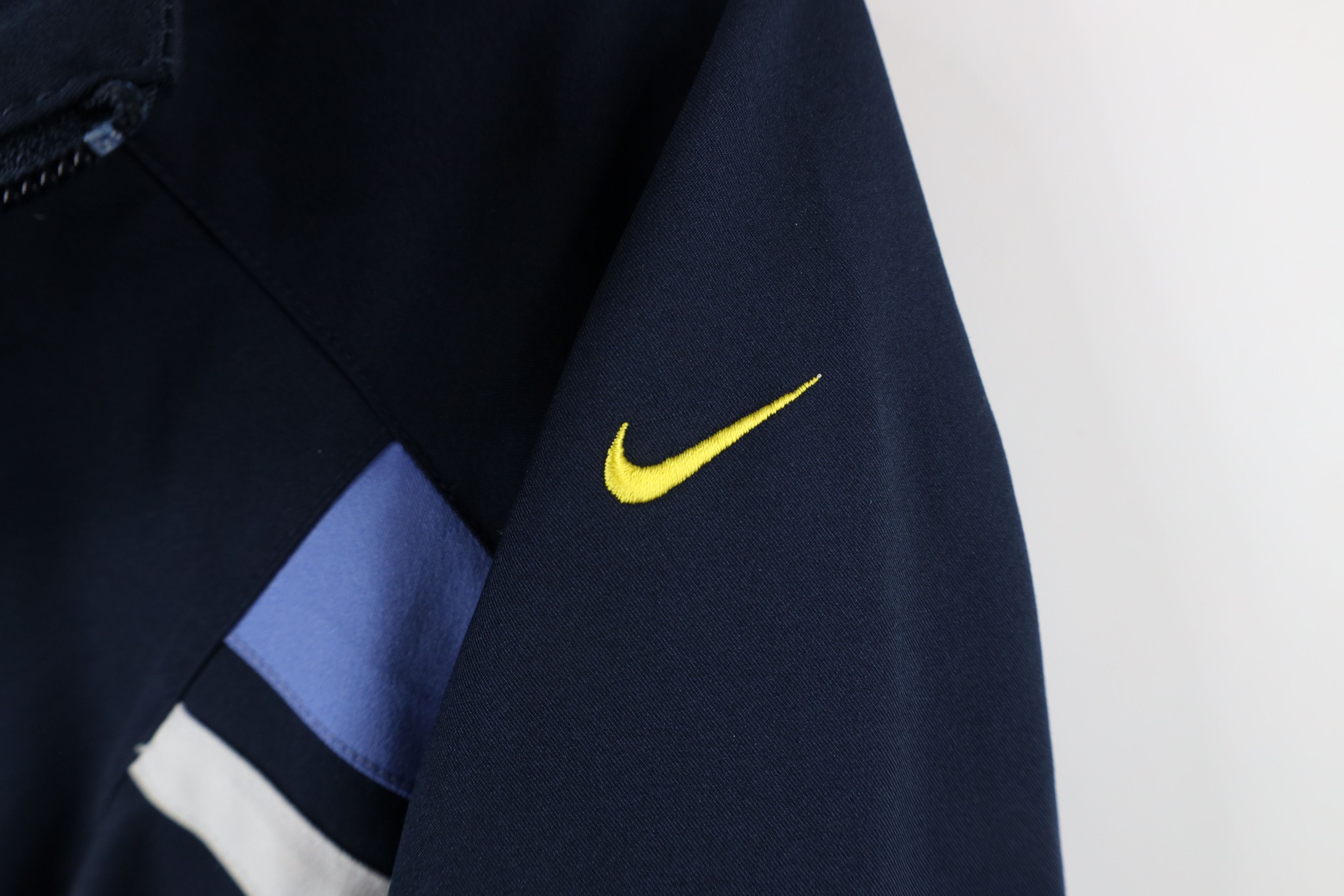 Nike × Vintage Vintage Nike Scott Mini Swoosh Striped Full Zip Jacket Blue Size XL / US 12-14 / IT 48-50 - 4 Thumbnail