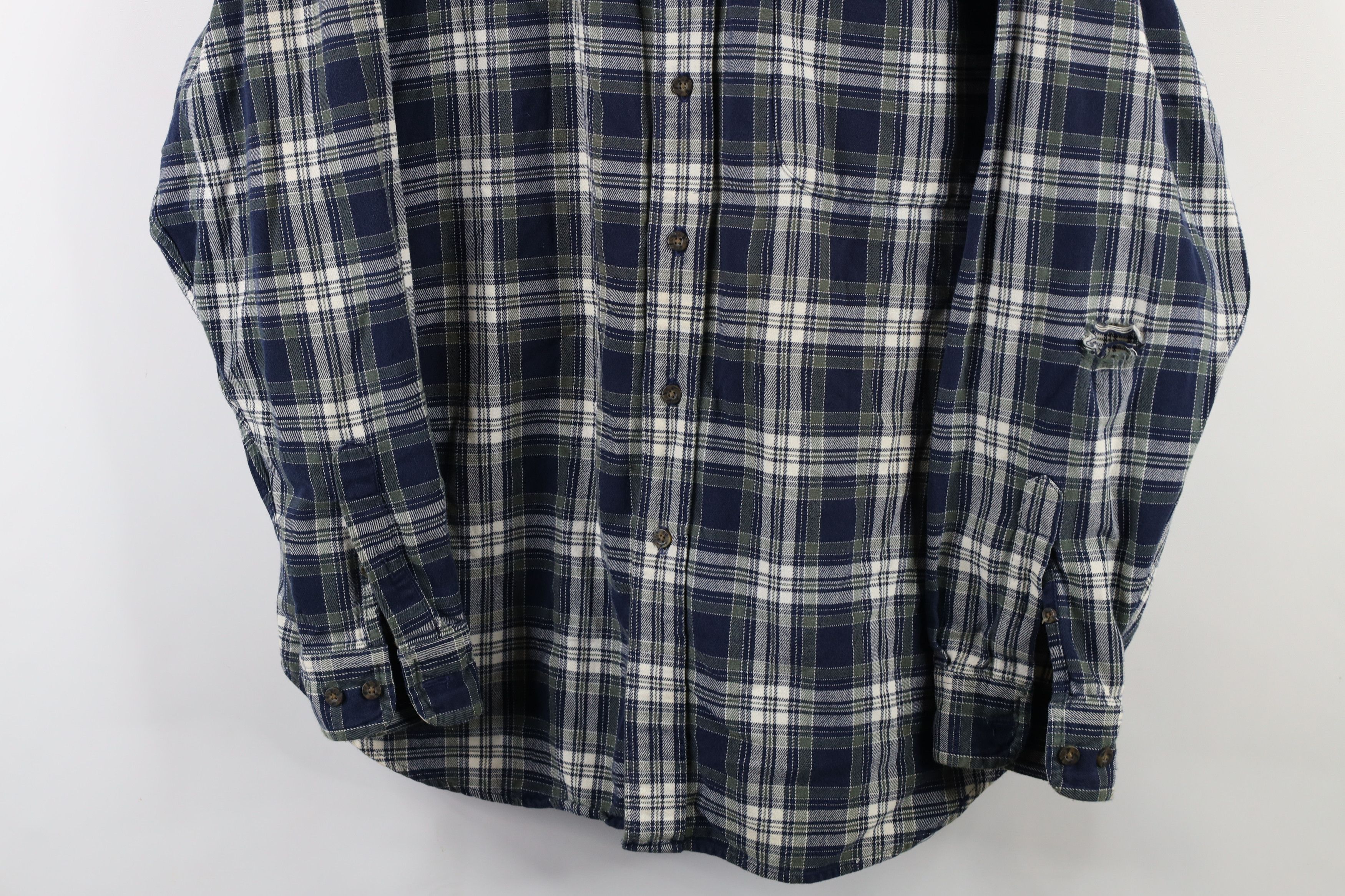 Eddie Bauer × Vintage Vintage 90s Eddie Bauer Heavyweight Button Shirt Plaid Size US L / EU 52-54 / 3 - 3 Thumbnail