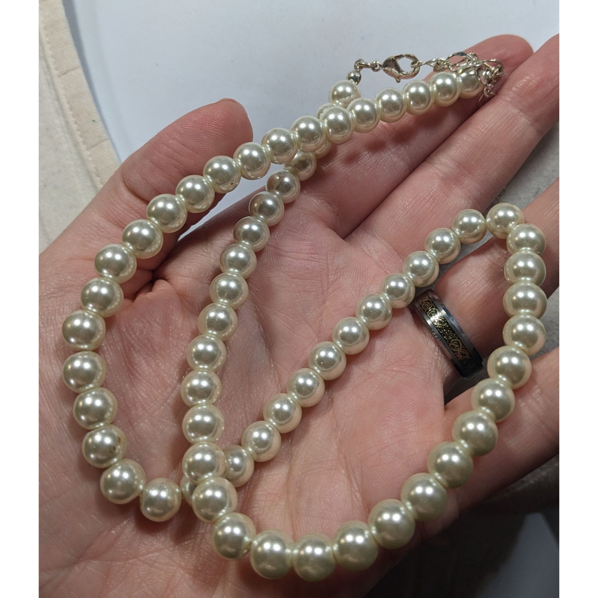 Other Classic Elegant Adjustable Faux Pearl Necklace Size ONE SIZE - 3 Thumbnail