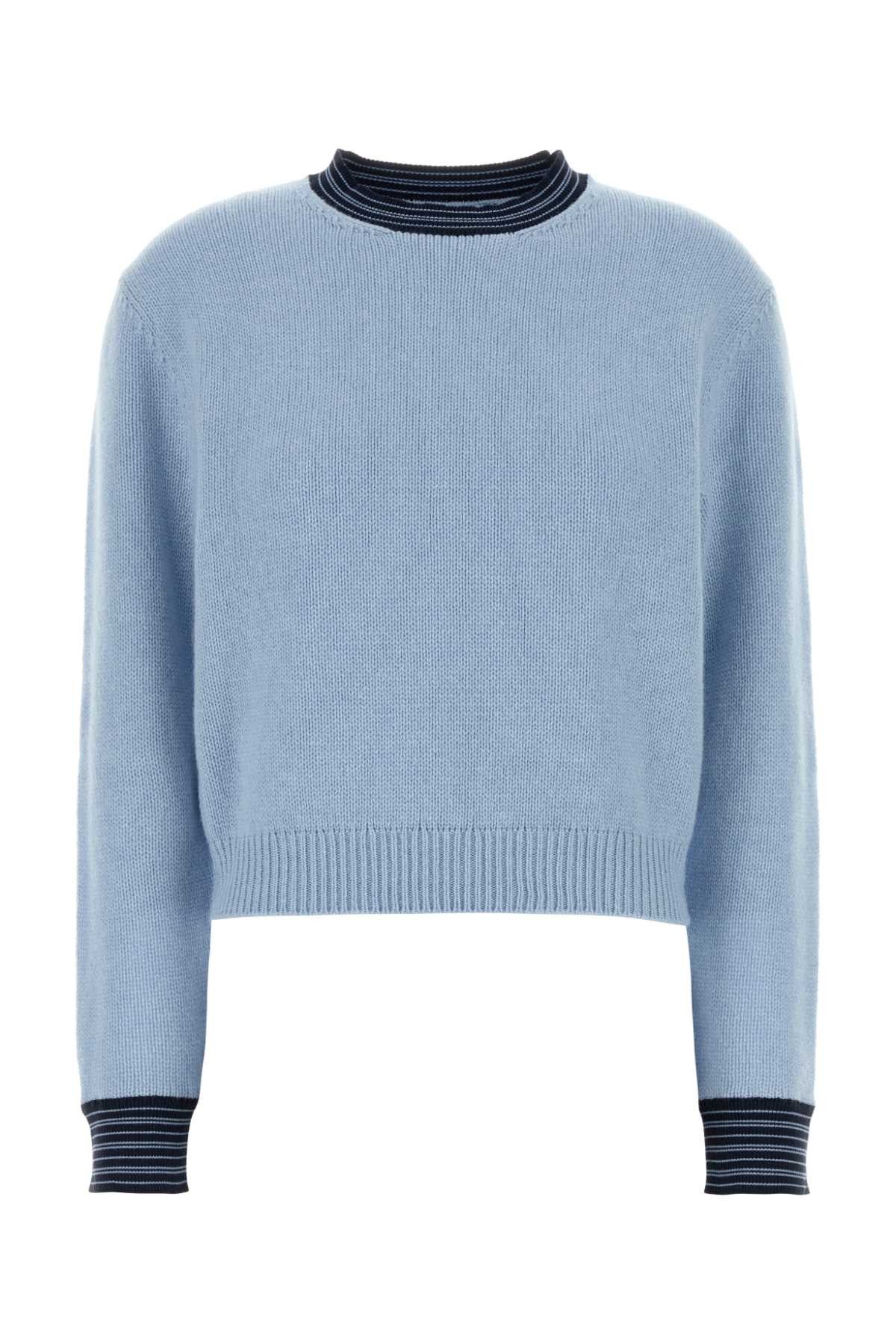 Prada Light Blue Cashmere Blend Sweater Size M / US 6-8 / IT 42-44 - 1 Thumbnail